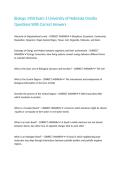 Biology 1450 Exam 1 University of Nebraska Omaha Questions With Correct Answers 