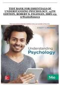 Essentials of Understanding Psychology &ndash; Test Bank &ndash; Complete Practice Questions with Answers