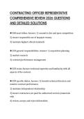 CONTRACTING OFFICER REPRESENTATIVE COMPREHENSIVE REVIEW 2026 QUESTIONS AND DETAILED SOLUTIONS
