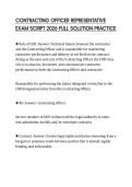 CONTRACTING OFFICER REPRESENTATIVE EXAM SCRIPT 2026 FULL SOLUTION PRACTICE