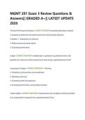 MGMT 201 Exam 3 Review Questions &  Answers&vert;&vert; GRADED A&plus;&vert;&vert; LATEST UPDATE  2026 