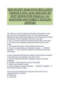 HESI RN EXIT EXAM WITH NGN LATEST VERSION B 2025-2026&vert; HESI EXIT RN NEXT GENERATION EXAM ALL 160 QUESTIONS AND CORRECT DETAILED ANSWERS