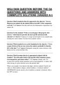 WGU D658 QUESTION BEFORE THE OA QUESTIONS AND ANSWERS WITH COMMPLETE SOLUTIONS &lpar;GRADED A&plus;&rpar;