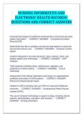 NURSING INFORMATICS AND ELECTRONIC HEALTH RECORDS- QUESTIONS AND CORRECT ANSWERS