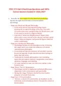 PSYC 375 History of Psychology 2026&sol;2027 &ndash; Unit 4 Final Exam Questions with 100&percnt; Correct Answers