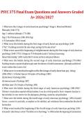 Package deal for PSYC 375 History of Psychology 2026&sol;2027 &ndash;  Exam Questions with 100&percnt; Correct Answers