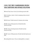 COR 2 TEST PREP COMPREHENSIVE REVIEW 2026 QUESTIONS AND DETAILED SOLUTIONS