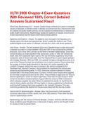 HLTH 2000 Chapter 4 Exam Questions With Reviewed 100&percnt; Correct Detailed Answers Guaranteed Pass&excl;&excl;