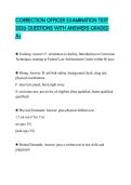 CORRECTION OFFICER EXAMINATION TEST 2026 QUESTIONS WITH ANSWERS GRADED A&plus;