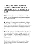 CORRECTIONAL BEHAVIORAL HEALTH CERTIFICATION BEHAVIORAL SPECIALTY CBHC-BS PRACTICE EXAM 2026 PRACTICE EXAM
