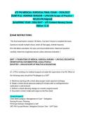 ATI PN MEDICAL-SURGICAL ACTUAL FINAL EXAM 2026&sol;2027 &vert; LPN&sol;LVN Scope &vert; NCLEX-PN Aligned &vert; Content Mastery 12&period;0 &vert; Pass Guaranteed - A&plus; Graded