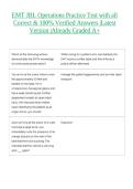 EMT JBL Operations Practice Test with all Correct & 100&percnt; Verified Answers &vert;Latest Version &vert;Already Graded A&plus; 