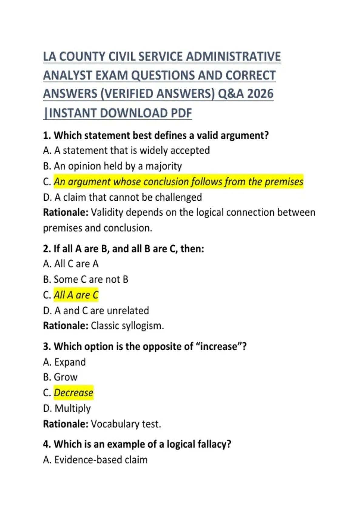 LA County Civil Service Administrative Analyst Written Exam - LA COUNTY ...