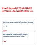WRT Certification Exam 2026-2027 ACTUAL PRACTICE  QUESTIONS AND CORRECT ANSWERS VERIFIED 100&percnt; 