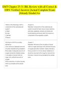 EMT Chapter 25-31 JBL Review with all Correct & 100&percnt; Verified Answers &vert;Actual Complete Exam &vert;Already Graded A&plus; 