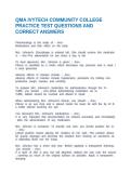 QMA IVYTECH COMMUNITY COLLEGE PRACTICE TEST QUESTIONS AND CORRECT ANSWERS