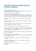 QMA PRACTICE EXAM QUESTIONS AND CORRECT ANSWERS