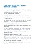 QMA IVYTECH COMMUNITY COLLEGE PRACTICE TEST QUESTIONS AND CORRECT ANSWERS