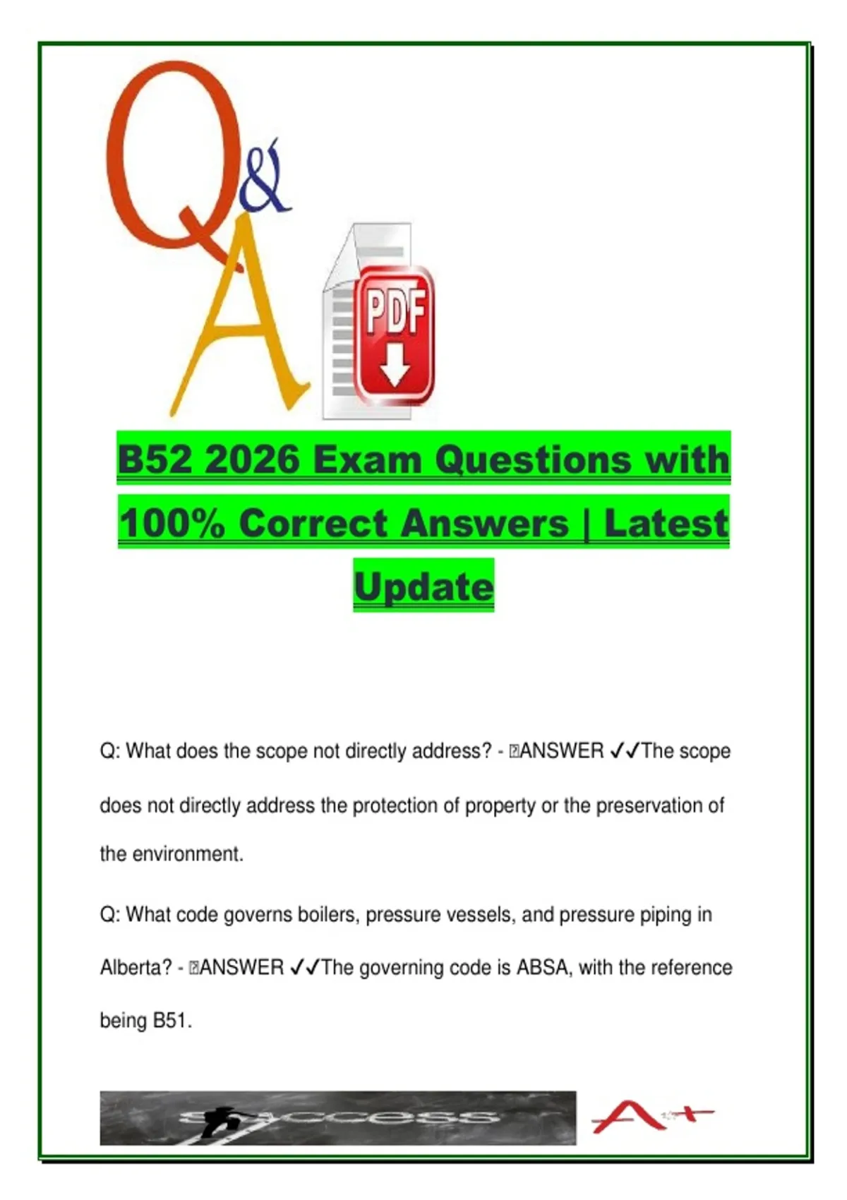 B52 Exam Questions and Answers (85 Questions) – CSA B52 Refrigeration ...