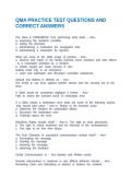 QMA PRACTICE TEST QUESTIONS AND CORRECT ANSWERS