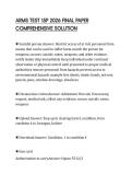 ARMS TEST 15P 2026 FINAL PAPER COMPREHENSIVE SOLUTION