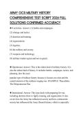 ARMY OCS MILITARY HISTORY COMPREHENSIVE TEST SCRIPT 2026 FULL SOLUTIONS CONFIRMED ACCURACY