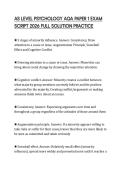 AS LEVEL PSYCHOLOGY AQA PAPER 1 EXAM SCRIPT 2026 FULL SOLUTION PRACTICE
