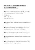 ASU ECON 211 2026 FINAL PAPER FULL SOLUTIONS GRADED A&plus;