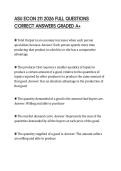 ASU ECON 211 2026 FULL QUESTIONS CORRECT ANSWERS GRADED A&plus;