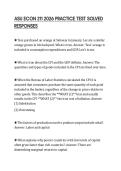 ASU ECON 211 2026 PRACTICE TEST SOLVED RESPONSES
