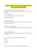 Auxiliary Flotilla Leadership Course Questions with Correct Answers 2025