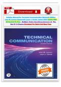 Test Bank for Technical Communication&comma; 16th Edition by John M&period; Lannon &vert; Chapters 1&ndash;24 &vert; Verified Q&A