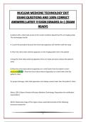 NUCLEAR MEDICINE TECHNOLOGY EXIT EXAM&vert;QUESTIONS AND 100&percnt; CORRECT ANSWERS&vert;LATEST &excl;&excl;&excl;&excl;2026&vert;GRADED A&plus;&vert; &lpar;EXAM READY&rpar;