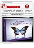 Test Bank for Trigonometry&comma; 5th Edition by Cynthia Y&period; Young &vert; All Chapters &vert; Verified Q&A