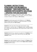 PLANNING INSTRUCTIONAL STRATEGIES FOR MEANINGFUL LEARNING - D658 QUESTIONS AND ANSWERS WITH IN-DEPTH SOLUTIONS &ndash; UPDATED FOR 2026 SUCCESS