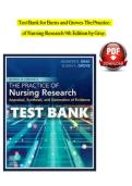 TEST BANK FOR BURNS AND GROVE'S THE PRACTICE OF NURSING RESEARCH&colon; APPRAISAL&comma; SYNTHESIS&comma; AND GENERATION OF EVIDENCE 9TH EDITION LATEST VERSION 2025&sol;2026 &lbrack;A&plus;&rsqb; BY JENNIFER R&period; GRAY PHD RN FAAN &lpar;AUTHOR&rpar;&comma; SUSAN K&period; GROVE PHD RN ANP-BC GNP-BC &lpar;AUTHOR&rpar;