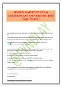 RN HESI MATERNITY EXAM QUESTIONS AND ANSWERS 100&percnt; PASS 2026 UPDATE&period;