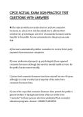 CPCE ACTUAL EXAM 2026 PRACTICE TEST QUESTIONS WITH ANSWERS