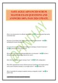 SAFE AGILE ADVANCED SCRUM MASTER EXAM QUESTIONS AND ANSWERS 100&percnt; PASS 2026 UPDATE&period;