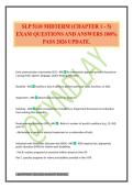 SLP 5110 MIDTERM &lpar;CHAPTER 1 - 5&rpar; EXAM QUESTIONS AND ANSWERS 100&percnt; PASS 2026 UPDATE&period;