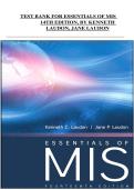Essentials of Management Information Systems &lpar;MIS&rpar; &ndash; Test Bank &ndash; Academic Resource &ndash; Complete Practice Questions and Answers
