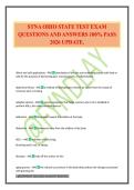 STNA OHIO STATE TEST EXAM QUESTIONS AND ANSWERS 100&percnt; PASS 2026 UPDATE&period;