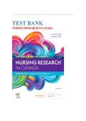 Test Bank For Nursing Research In Canada&colon; Methods Critical Appraisal And Utilization&vert; 9780323778992&vert; All Chapters&vert; LATEST