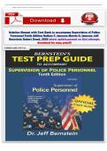 Test Bank for Supervision of Police Personnel&comma; 10th Edition &lpar;2024&rpar; by Nathan F&period; Iannone &vert; All Chapters &vert; Verified Q&A
