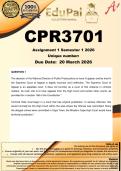 CPR3701 Assignment 1 &lpar;COMPLETE ANSWERS&rpar; Semester 1 2026 - DUE 20 March 2026