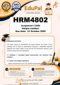 HRM4802 Assignment 4 &lpar;COMPLETE ANSWERS&rpar; 2026 - DUE 21 October 2026