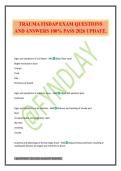 TRAUMA FISDAP EXAM QUESTIONS AND ANSWERS 100&percnt; PASS 2026 UPDATE&period;