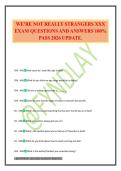 WE'RE NOT REALLY STRANGERS XXX EXAM QUESTIONS AND ANSWERS 100&percnt; PASS 2026 UPDATE&period;