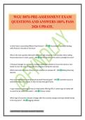 WGU D076 PRE-ASSESSMENT EXAM QUESTIONS AND ANSWERS 100&percnt; PASS 2026 UPDATE&period;
