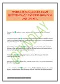WORLD SCHOLARS CUP EXAM QUESTIONS AND ANSWERS 100&percnt; PASS 2026 UPDATE&period;